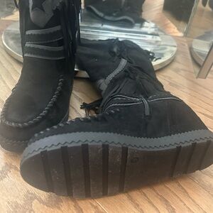 Black Fringe ladies Boots